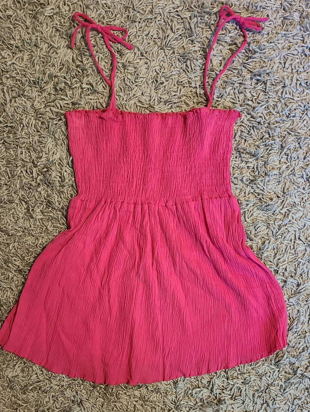 Old Navy Hot Pink Tie-Shoulder Tank Top
